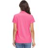 image:imageMAGCOMSEN Womens Polo Shirts UPF 50 Short Sleeve Golf Shirt Quick Dry Sun Protection 4 Buttons Casual Work Collar Top05rose