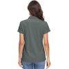 image:imageMAGCOMSEN Womens Polo Shirts UPF 50 Short Sleeve Golf Shirt Quick Dry Sun Protection 4 Buttons Casual Work Collar Top06dark Grey