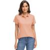 image:imageMAGCOMSEN Womens Polo Shirts UPF 50 Short Sleeve Golf Shirt Quick Dry Sun Protection 4 Buttons Casual Work Collar TopApricot