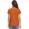 image:imageMAGCOMSEN Womens Polo Shirts UPF 50 Short Sleeve Golf Shirt Quick Dry Sun Protection 4 Buttons Casual Work Collar TopDark Orange