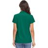 image:imageMAGCOMSEN Womens Polo Shirts UPF 50 Short Sleeve Golf Shirt Quick Dry Sun Protection 4 Buttons Casual Work Collar TopEmerald Green