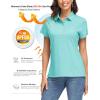 image:imageMAGCOMSEN Womens Polo Shirts UPF 50 Short Sleeve Golf Shirt Quick Dry Sun Protection 4 Buttons Casual Work Collar TopLake Blue