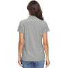 image:imageMAGCOMSEN Womens Polo Shirts UPF 50 Short Sleeve Golf Shirt Quick Dry Sun Protection 4 Buttons Casual Work Collar TopLight Grey