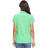 image:imageMAGCOMSEN Womens Polo Shirts UPF 50 Short Sleeve Golf Shirt Quick Dry Sun Protection 4 Buttons Casual Work Collar TopMint Green