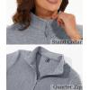 image:imageMAGCOMSEN Womens Quarter Zip Pullover Polar Fleece Jacket Soft Lightweight Sweatshirts Long Sleeve Warm Tops