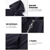 image:imageMAGCOMSEN Womens Velour Hooded Jacket Long Sleeve Full Zip Outerwear Soft Warm Velvet Jacket with Side PocketsBlack