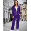 image:imageMAGCOMSEN Womens Velour Hooded Jacket Long Sleeve Full Zip Outerwear Soft Warm Velvet Jacket with Side PocketsPurple