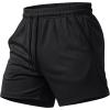 image:imageMAGCOMSEN Mens 5 Athletic Running Shorts Quick Dry Lightweight Linerless Mesh Workout Gym Active Shorts with PocketsBlack
