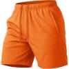 image:imageMAGCOMSEN Mens 7 Athletic Running Shorts Quick Dry Lightweight Mesh Basketball Workout Shorts with Zipper PocketsOrange