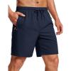 image:imageMAGCOMSEN Mens Hiking Shorts 7 Quick Dry Lightweight 3 Zipper Pockets Summer Workout Gym Athletic Running Shorts MenNavy