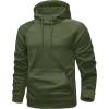image:imageMAGCOMSEN Mens Hoodies Fleece Lined Casual Athletic Sweatshirts Pullover with Kangaroo PocketArmy Green