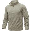 image:imageMAGCOMSEN Mens Quarter Zip Pullover Long Sleeve Fleece Lined Sweatshirts 14 Zip Golf Sweater Winter CasualYellow