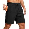 image:imageMAGCOMSEN Mens Workout Running Shorts 7 Quick Dry Athletic Hiking Shorts Lightweight Gym Tennis with PocketsBlack