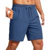 image:imageMAGCOMSEN Mens Workout Running Shorts 7 Quick Dry Athletic Hiking Shorts Lightweight Gym Tennis with PocketsBlue Grey