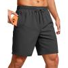 image:imageMAGCOMSEN Mens Workout Running Shorts 7 Quick Dry Athletic Hiking Shorts Lightweight Gym Tennis with PocketsDark Grey