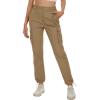 image:imageMAGCOMSEN Womens Cargo Pants 6 Pockets Cotton Work Pants Casual Stylish Elastic Waistband Military Trousers