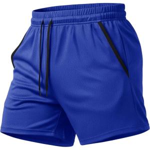 image:imageMAGCOMSEN Mens 5 Athletic Running Shorts Quick Dry Lightweight Linerless Mesh Workout Gym Active Shorts with PocketsColor Blue