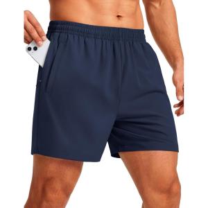 image:imageMAGCOMSEN Mens Athletic Shorts 5 Quick Dry Lightweight Linerless Gym Workout Hiking Shorts with Zipper PocketsNavy