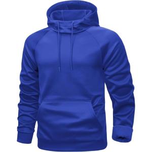 image:imageMAGCOMSEN Mens Hoodies Fleece Lined Casual Athletic Sweatshirts Pullover with Kangaroo PocketBright Blue