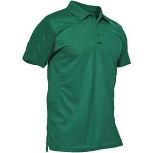 image:imageMAGCOMSEN Mens Polo Shirt Quick Dry Performance Short Sleeve Tactical Shirts Pique Jersey Golf Shirt17 Jade Green