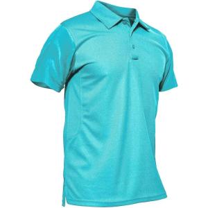image:imageMAGCOMSEN Mens Polo Shirt Quick Dry Performance Short Sleeve Tactical Shirts Pique Jersey Golf Shirt22 Ice Blue