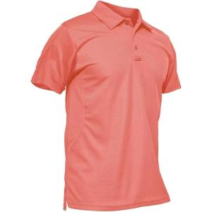 image:imageMAGCOMSEN Mens Polo Shirt Quick Dry Performance Short Sleeve Tactical Shirts Pique Jersey Golf Shirt26 Watermelon Red