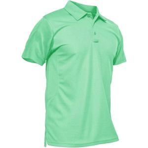 image:imageMAGCOMSEN Mens Polo Shirt Quick Dry Performance Short Sleeve Tactical Shirts Pique Jersey Golf Shirt27 Mint Green