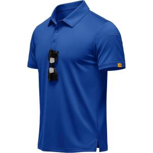 image:imageMAGCOMSEN Mens Polo Shirts Short Sleeve Dry Fit Moisture Wicking Golf Polos UPF 50 Casual Collared TShirtColor Blue