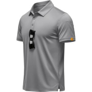image:imageMAGCOMSEN Mens Polo Shirts Short Sleeve Dry Fit Moisture Wicking Golf Polos UPF 50 Casual Collared TShirtLight Grey
