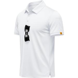 image:imageMAGCOMSEN Mens Polo Shirts Short Sleeve Dry Fit Moisture Wicking Golf Polos UPF 50 Casual Collared TShirtWhite