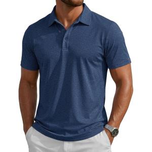 image:imageMAGCOMSEN Mens Polo Shirts Short Sleeve Moisture Wicking Lightweight Athletic Casual Collared Golf ShirtDark Blue