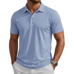 image:imageMAGCOMSEN Mens Polo Shirts Short Sleeve Moisture Wicking Lightweight Athletic Casual Collared Golf ShirtIndigo