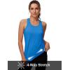image:imageMAGCOMSEN Tank Tops for Women Workout Racerback Sleeveless Racer Back Tops Athletic Yoga Running Gym Muscle Pilates TankAzure