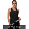 image:imageMAGCOMSEN Tank Tops for Women Workout Racerback Sleeveless Racer Back Tops Athletic Yoga Running Gym Muscle Pilates TankBlack