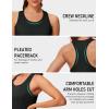 image:imageMAGCOMSEN Tank Tops for Women Workout Racerback Sleeveless Racer Back Tops Athletic Yoga Running Gym Muscle Pilates TankBlack