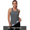 image:imageMAGCOMSEN Tank Tops for Women Workout Racerback Sleeveless Racer Back Tops Athletic Yoga Running Gym Muscle Pilates TankDark Grey