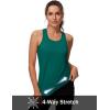 image:imageMAGCOMSEN Tank Tops for Women Workout Racerback Sleeveless Racer Back Tops Athletic Yoga Running Gym Muscle Pilates TankEmerald Green