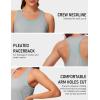 image:imageMAGCOMSEN Tank Tops for Women Workout Racerback Sleeveless Racer Back Tops Athletic Yoga Running Gym Muscle Pilates TankLight Grey