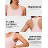 image:imageMAGCOMSEN Tank Tops for Women Workout Racerback Sleeveless Racer Back Tops Athletic Yoga Running Gym Muscle Pilates TankLight Pink