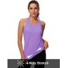 image:imageMAGCOMSEN Tank Tops for Women Workout Racerback Sleeveless Racer Back Tops Athletic Yoga Running Gym Muscle Pilates TankLight Purple