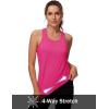 image:imageMAGCOMSEN Tank Tops for Women Workout Racerback Sleeveless Racer Back Tops Athletic Yoga Running Gym Muscle Pilates TankRose Red