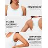 image:imageMAGCOMSEN Tank Tops for Women Workout Racerback Sleeveless Racer Back Tops Athletic Yoga Running Gym Muscle Pilates TankWhite