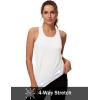 image:imageMAGCOMSEN Tank Tops for Women Workout Racerback Sleeveless Racer Back Tops Athletic Yoga Running Gym Muscle Pilates TankWhite
