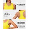 image:imageMAGCOMSEN Tank Tops for Women Workout Racerback Sleeveless Racer Back Tops Athletic Yoga Running Gym Muscle Pilates TankYellow