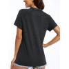 image:imageMAGCOMSEN Womens Polo Shirts V Neck UPF 50 Short Sleeve T Shirts Collarless Sun Protection Quick Dry Golf Tennis Tops