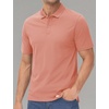 image:imageMAGCOMSEN Mens Polo Shirts Short Sleeve Golf Polo Shirt Cotton Pique Tennis Polo Shirt Lightweight Casual Shirt Grey Pink M