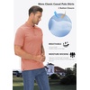 image:imageMAGCOMSEN Mens Polo Shirts Short Sleeve Golf Polo Shirt Cotton Pique Tennis Polo Shirt Lightweight Casual Shirt Grey Pink M