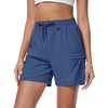 image:imageMAGCOMSEN Womens 5 Hiking Cargo Shorts UPF 50 Lightweight Quick Dry Summer Golf Athletic Casual Shorts 4 PocketsCharcblue