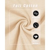 image:imageMAGCOMSEN Womens Long Sleeve Cotton Crew Neck TShirt Casual Tee Basic Top  ClassicFit MoistureWicking Breathable Tee Spring Fall Winter Crewneck Tshirt Solid Color Ladies Soft Shirt Daily WearLight Apricot