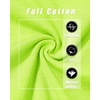 image:imageMAGCOMSEN Womens Long Sleeve Cotton Crew Neck TShirt Casual Tee Basic Top  ClassicFit MoistureWicking Breathable Tee Spring Fall Winter Crewneck Tshirt Solid Color Ladies Soft Shirt Daily WearFluorescent Green